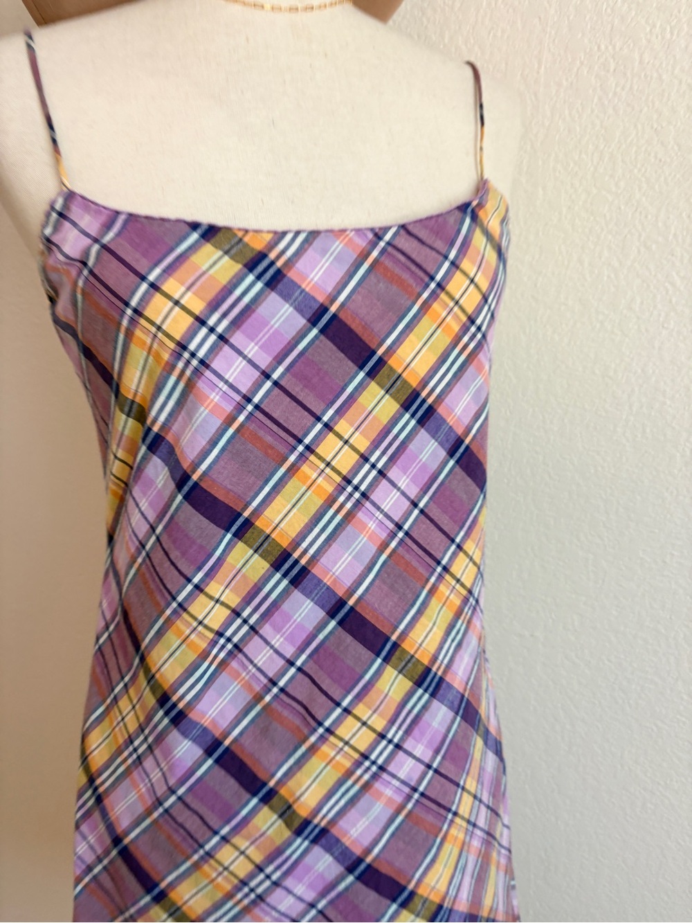 Vintage 90s Ralph Lauren Plaid Slip Dress - Picture 12 of 13